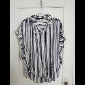 Madewell Central Drapey Shirt in Fairborn Stripe